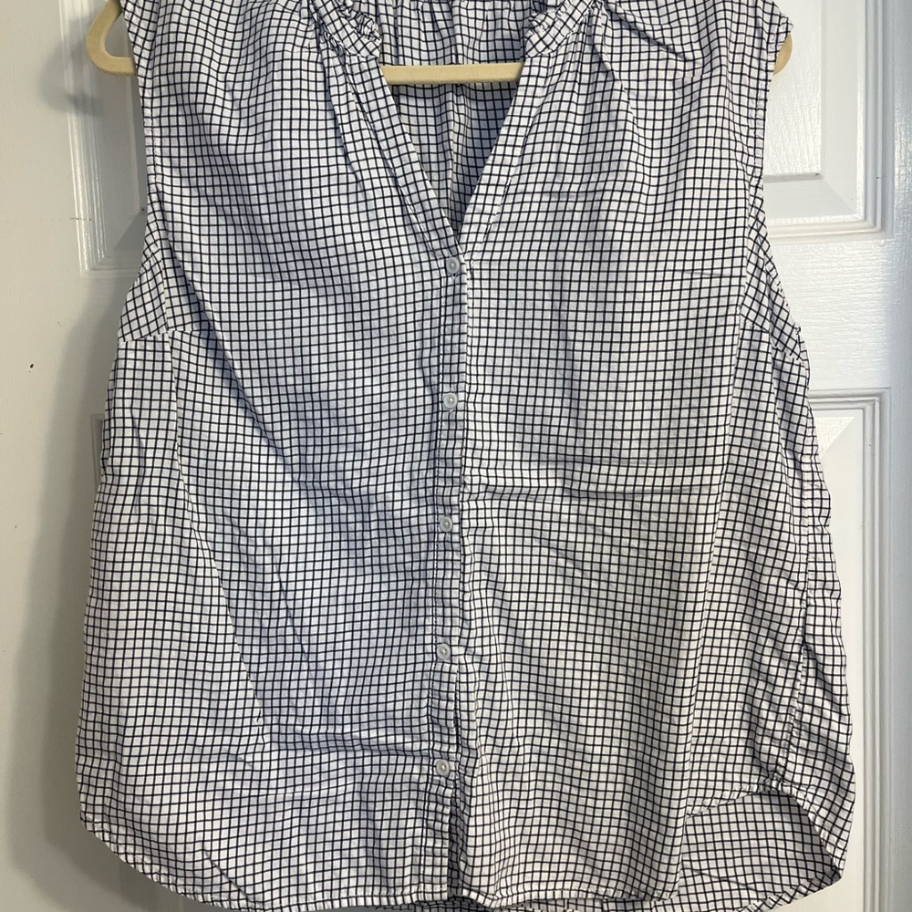 Checkered Sleeveless Women's Top